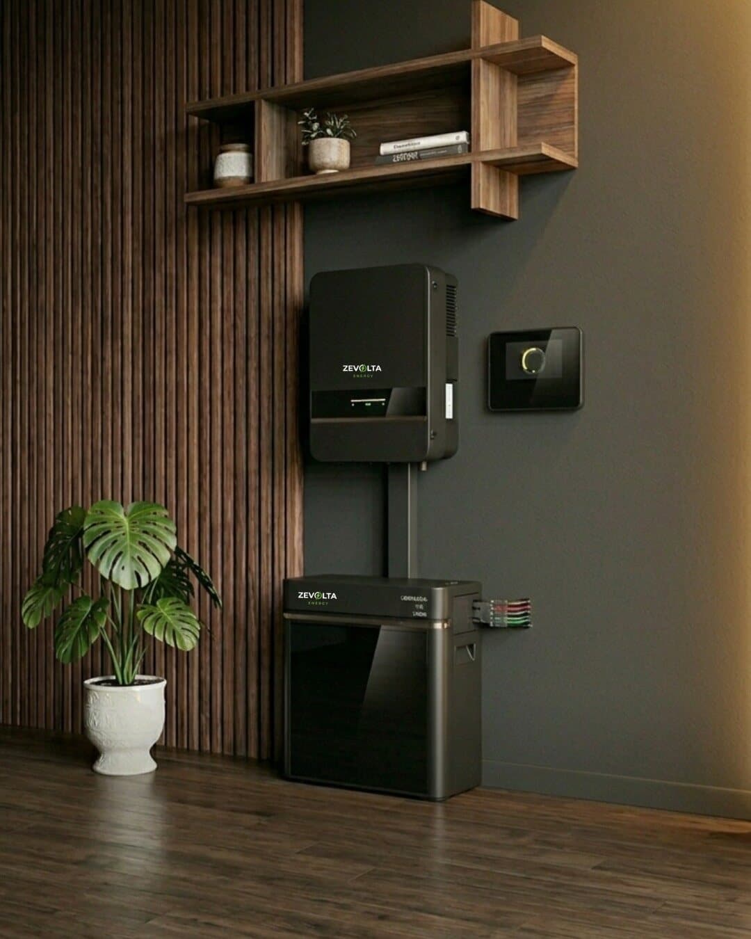 Zevolta home energy system installed in a modern living space