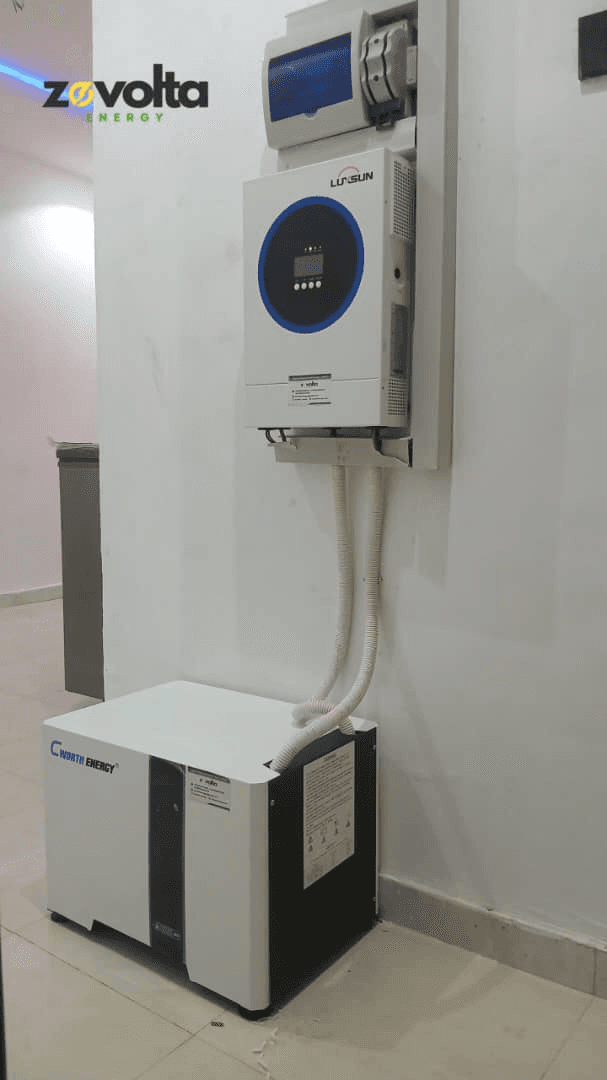 4.2kva Hybrid Inverter 5kwh lithium battery installation Set-Up