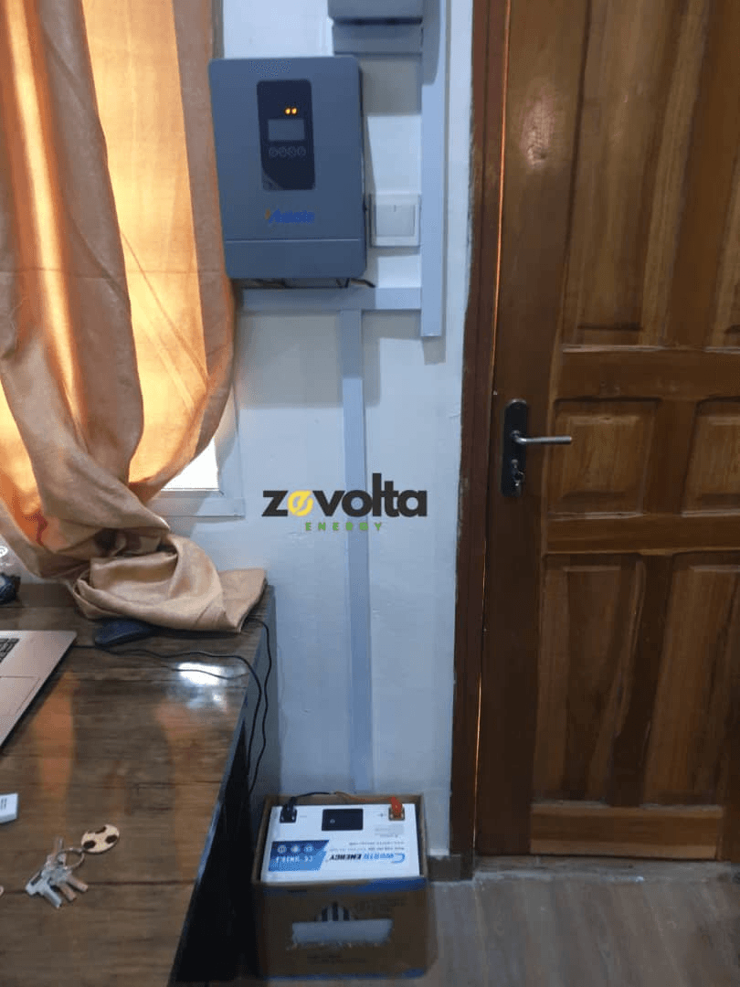 1.5kva Hybrid Inverter 1.2kwh lithium battery installation Set-Up