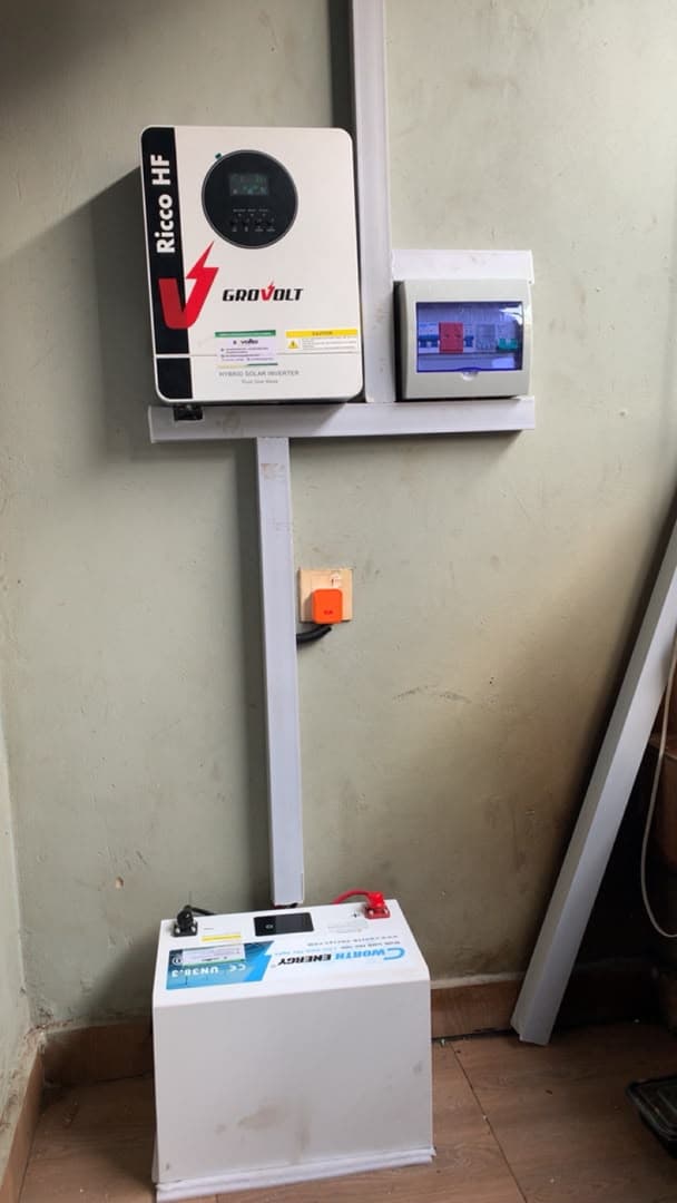2kva Hybrid Inverter 4kwh lithium battery installation Set-Up