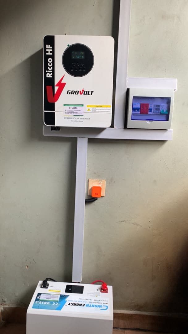2kva Hybrid Inverter 4kwh lithium battery installation Set-Up